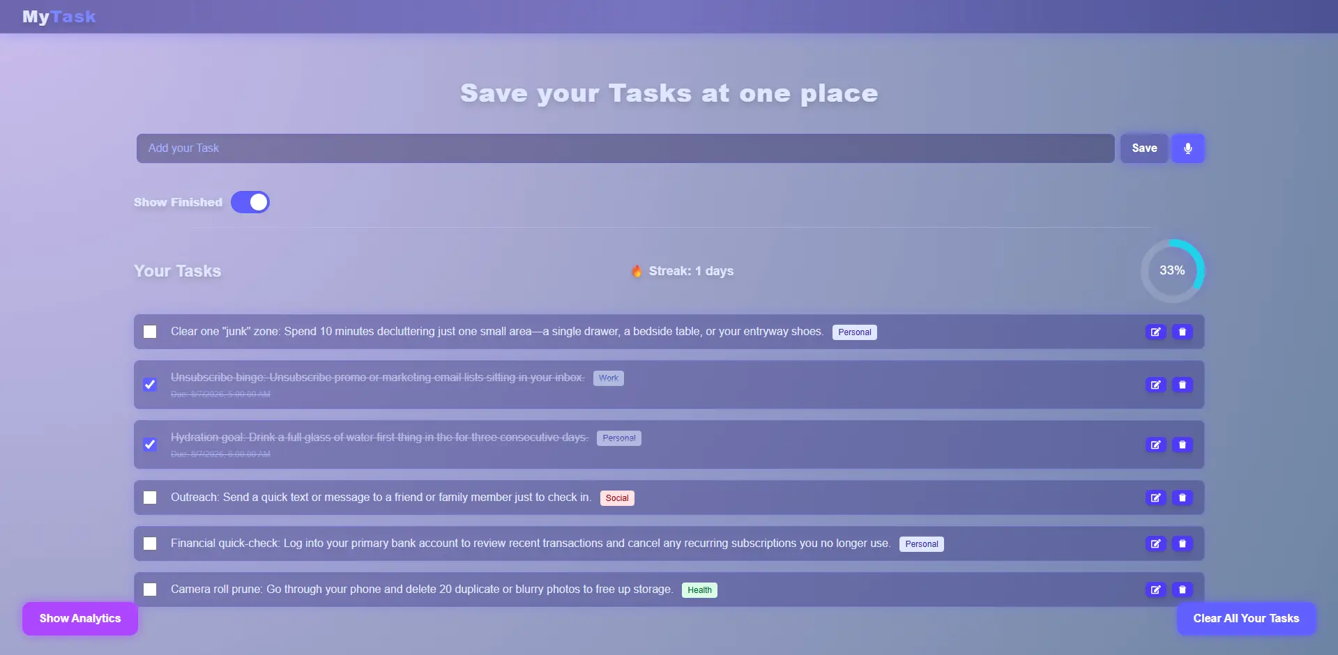 MyTask project preview